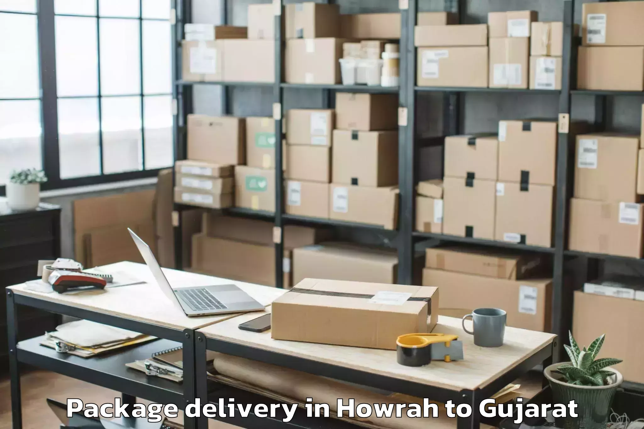 Trusted Howrah to Kutiyana Package Delivery